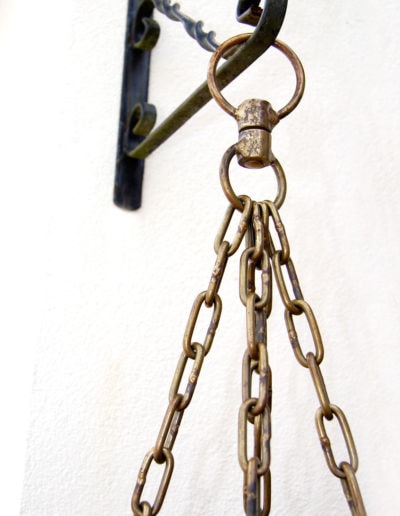 Brass chain for hanging the old punching bag