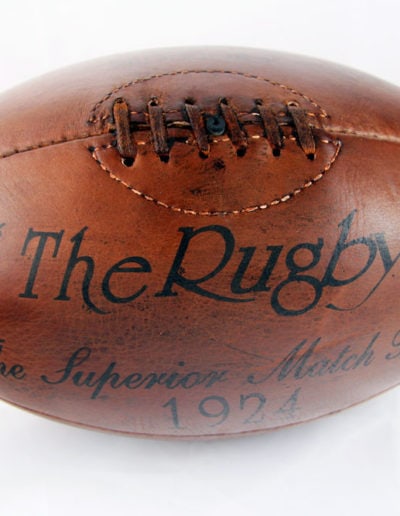 Photo of vintage 1924 ball on white background