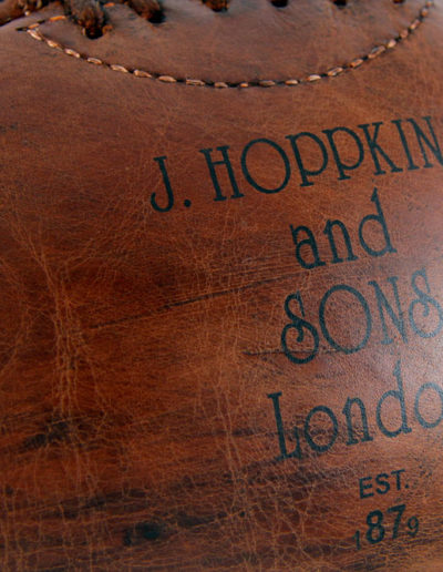 Secondary marking on the vintage rugby ball