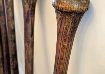 Vintage wooden baseball bat handle