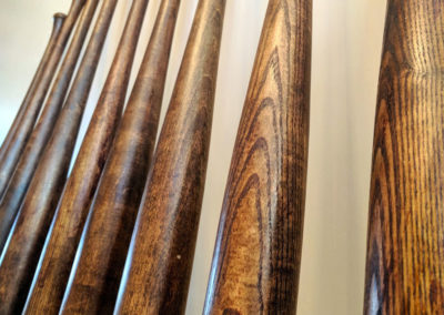 overview of the wood used to build the old baseball bats