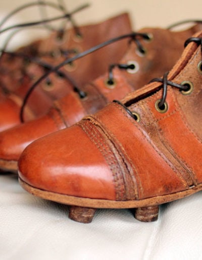 Macro sur nos chaussures de rugby enfant