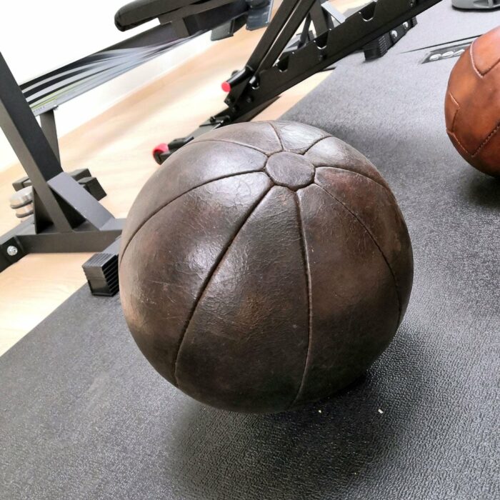 Leather medicine ball