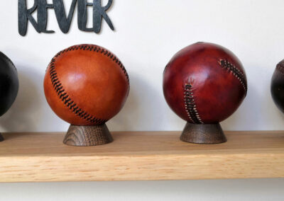 2 vintage baseballs