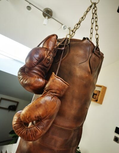 Sac de Boxe en cuir vintage